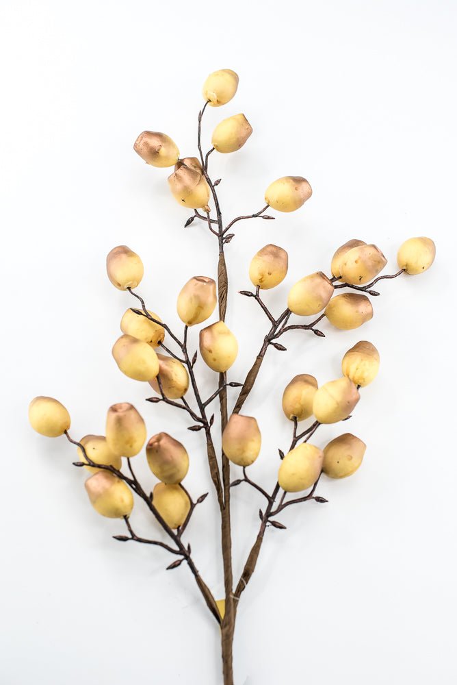 Artificial Golden Copper Wired Berry Spray - 30" - Greenery MarketArtificial Flowers276634