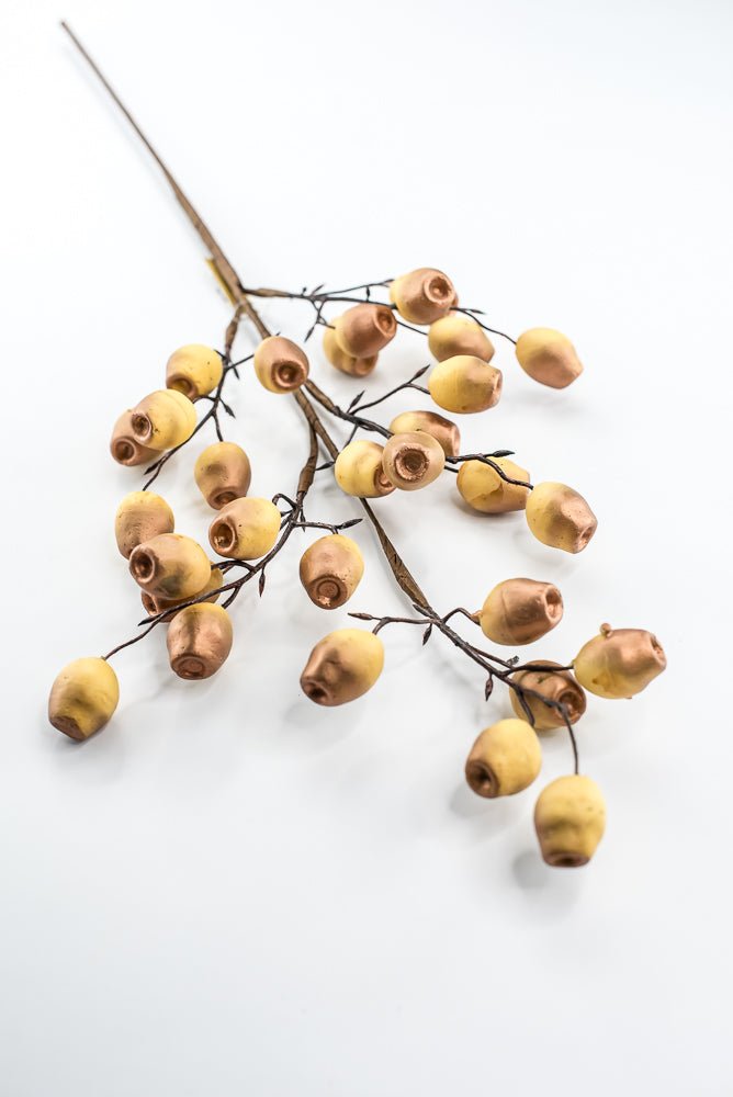 Artificial Golden Copper Wired Berry Spray - 30" - Greenery MarketArtificial Flowers276634