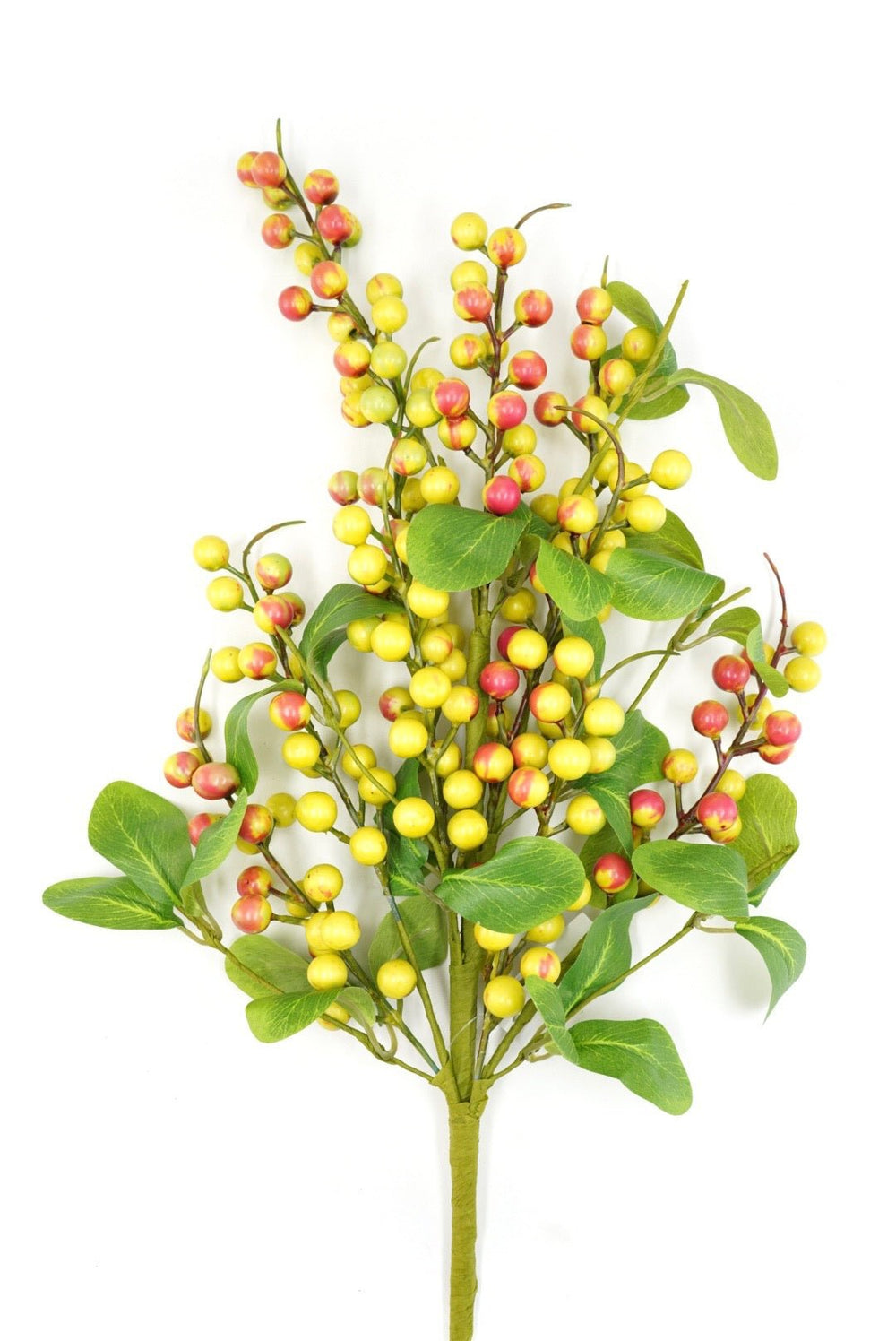 Artificial, Green And Orange Berries Spray - Greenery Market65419