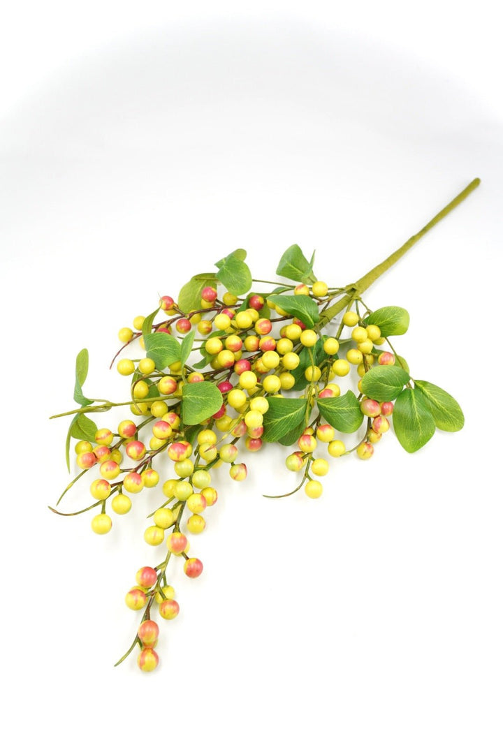 Artificial, Green And Orange Berries Spray - Greenery Market65419