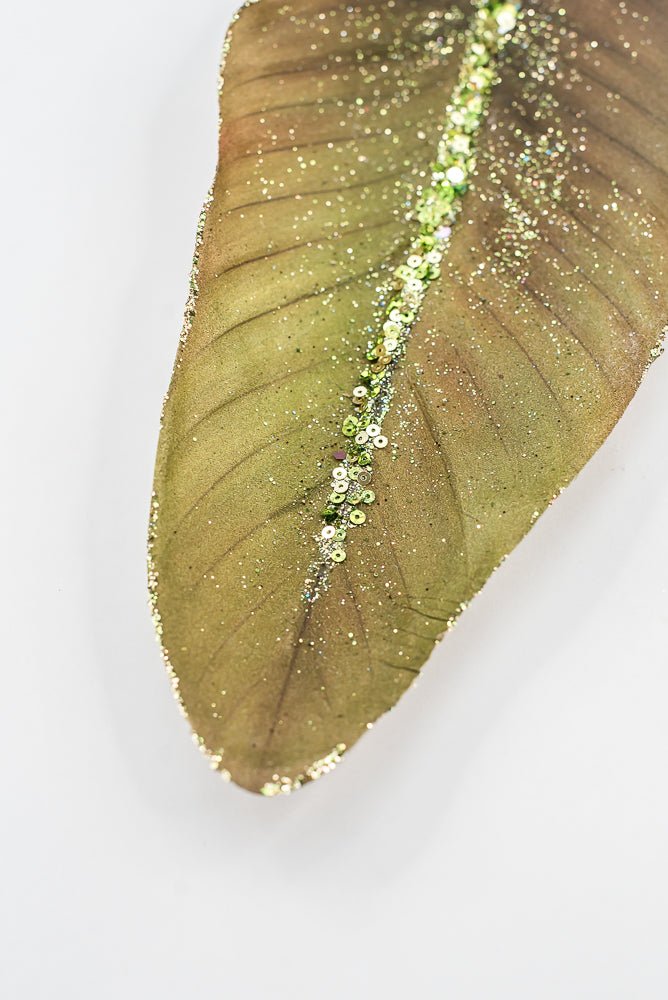Artificial Green & Brown Bird Of Paradise Leaf - 27" - Greenery MarketFL6637-GBRN