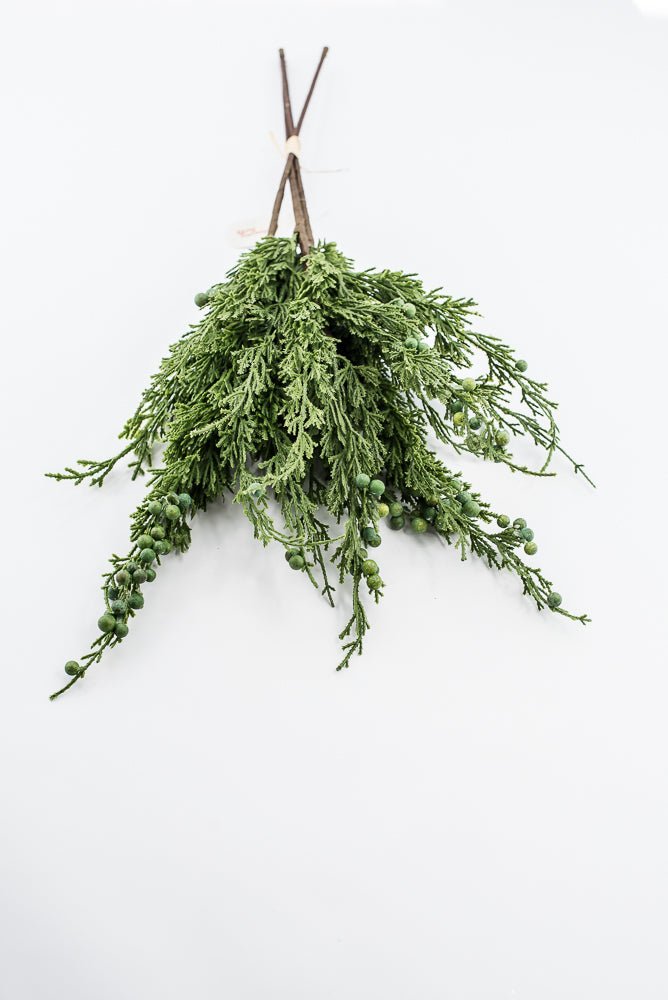 Artificial, Green, Cedar Berry Bundle - 22" - Greenery Market2825208GR
