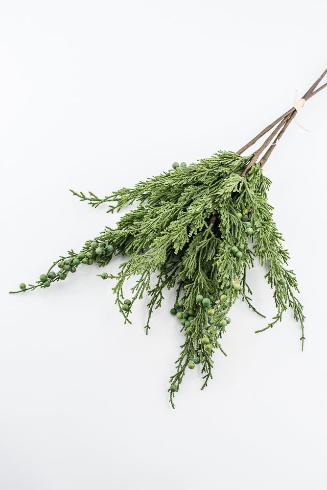 Artificial, Green, Cedar Berry Bundle - 22" - Greenery Market2825208GR