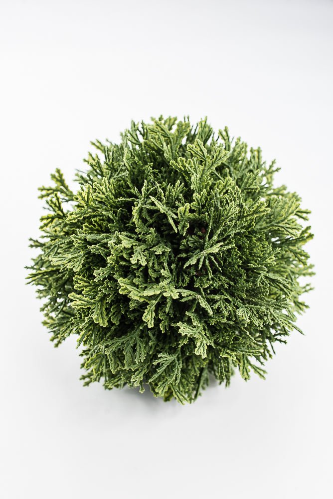 Artificial, Green, Cedar Orb Ball - 7" - Greenery Market2829138GR