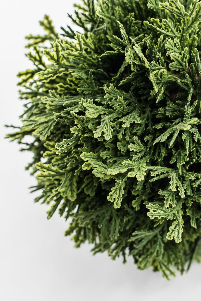 Artificial, Green, Cedar Orb Ball - 8" - Greenery Market2829139GR