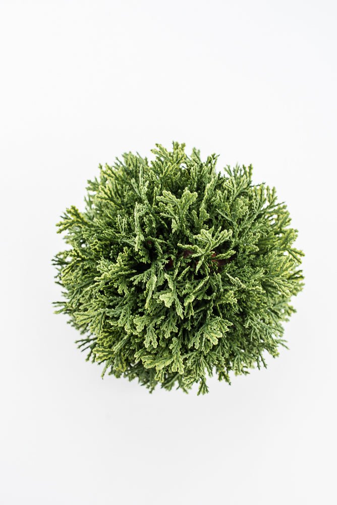 Artificial, Green, Cedar Orb Ball - 8" - Greenery Market2829139GR