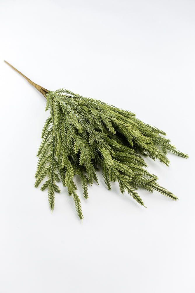 Artificial, Green, Frosted Norfolk Pine Bush - 22" - Greenery MarketArtificial Flora65888-LT.GN