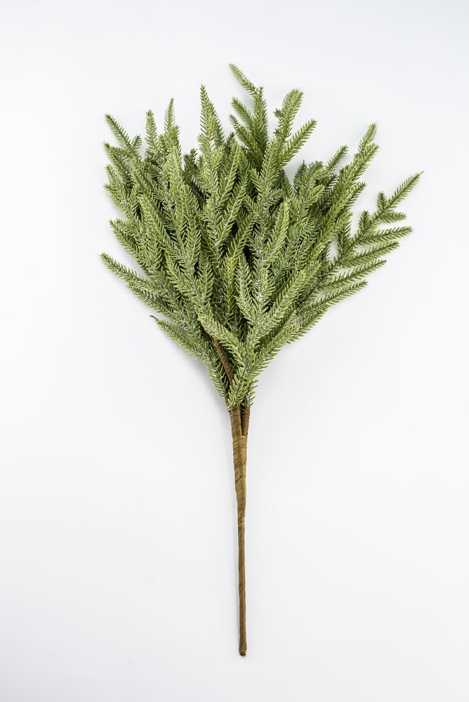 Artificial, Green, Frosted Norfolk Pine Bush - 22" - Greenery MarketArtificial Flora65888-LT.GN