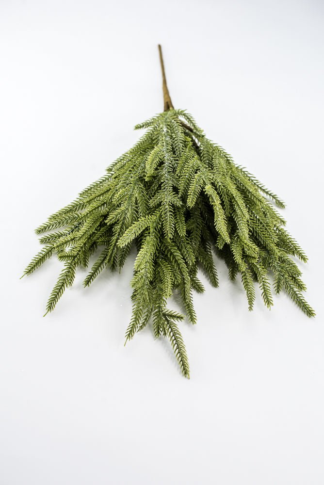 Artificial, Green, Frosted Norfolk Pine Bush - 22" - Greenery MarketArtificial Flora65888-LT.GN