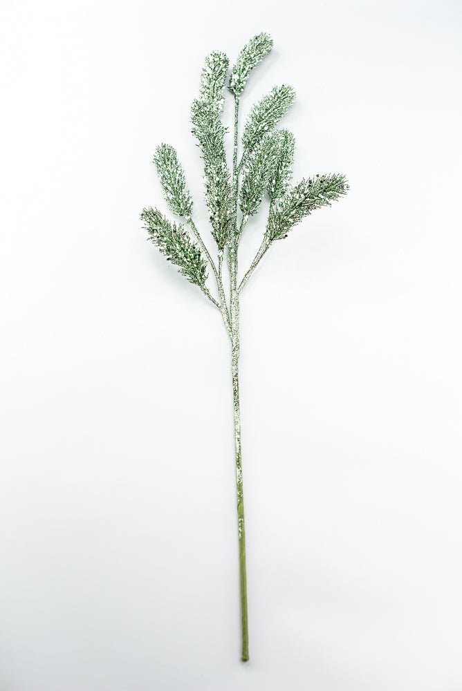 Artificial Green Glitter Pine Spray - 24.5" - Greenery MarketArtificial Flowers218724