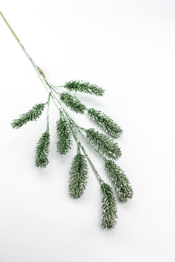 Artificial Green Glitter Pine Spray - 24.5" - Greenery MarketArtificial Flowers218724