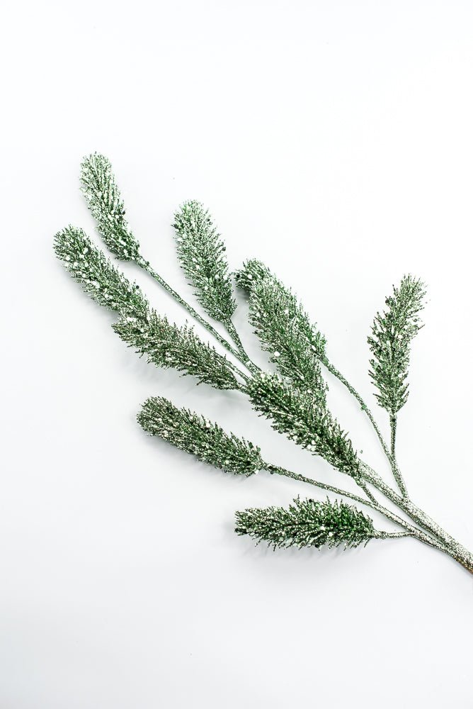 Artificial Green Glitter Pine Spray - 24.5" - Greenery MarketArtificial Flowers218724