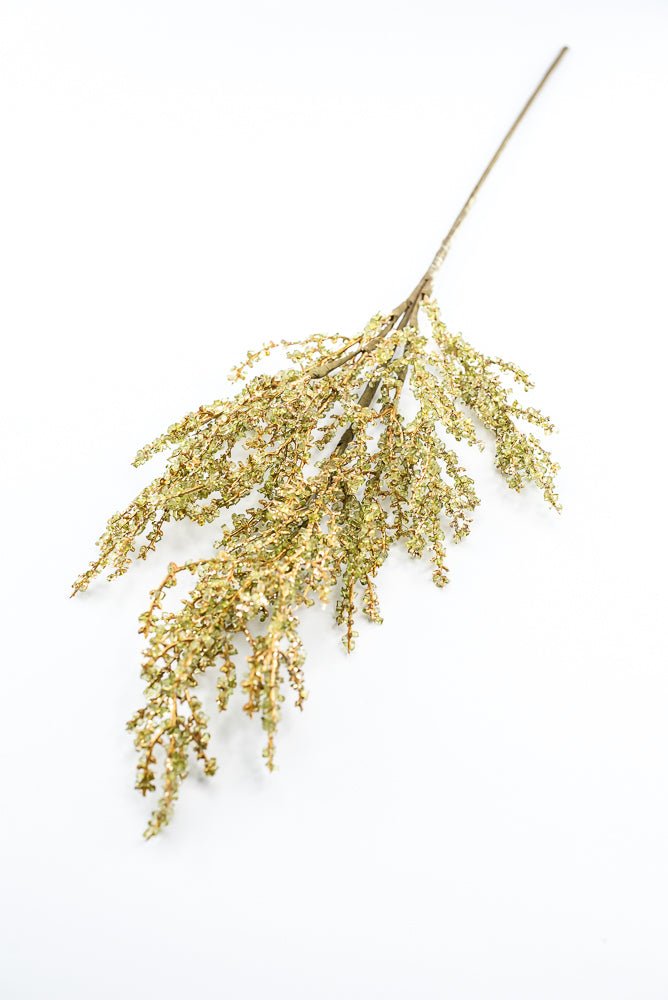 Artificial Green & Gold Iced Twig Spray - 30.5" - Greenery MarketArtificial Flora32146-GNGD