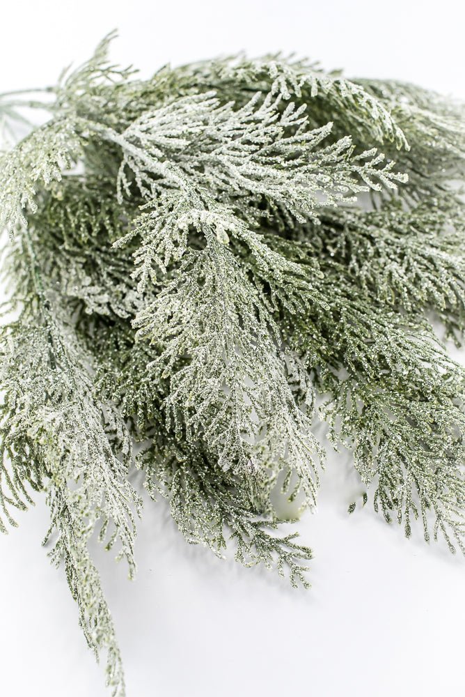 Artificial Green Ice Cedar Bush - 22" - Greenery Market86934ICE