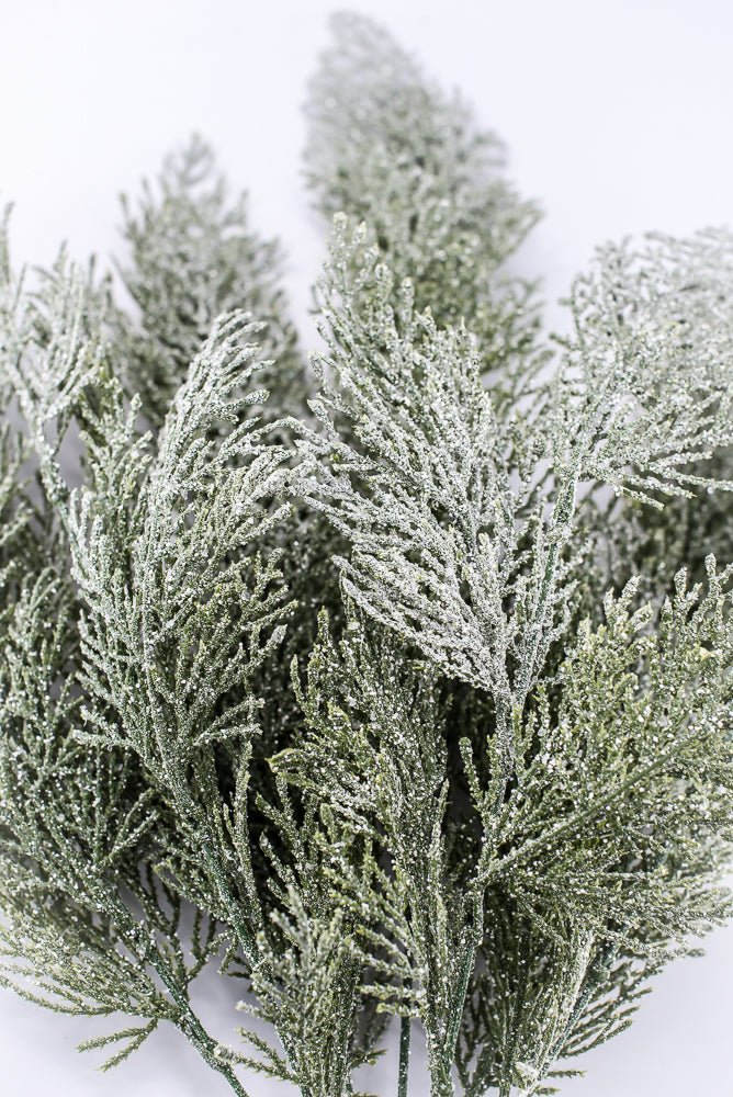 Artificial Green Ice Cedar Bush - 22" - Greenery Market86934ICE