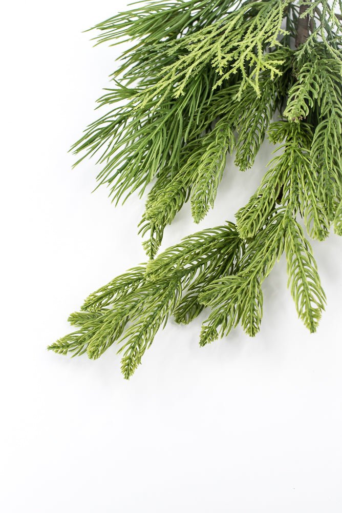 Artificial Green Mix Cedar Pine With Cone Spray - 24" - Greenery MarketArtificial Flowers281944