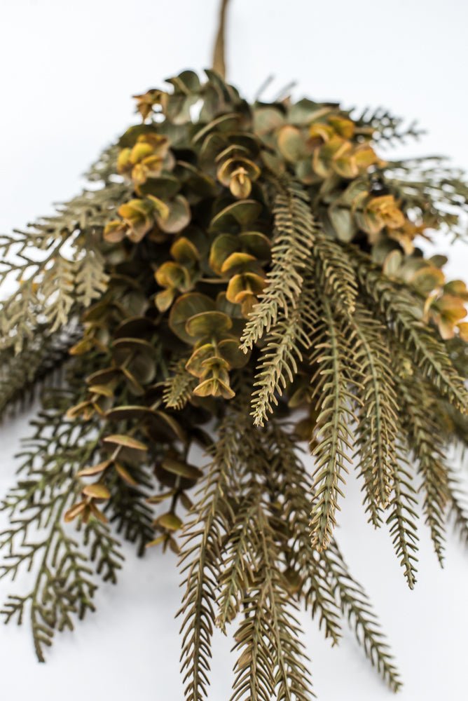 Artificial Green & Mustard Yellow Mixed Leaf Bush - 22" - Greenery MarketArtificial Flora32301-GNYEL