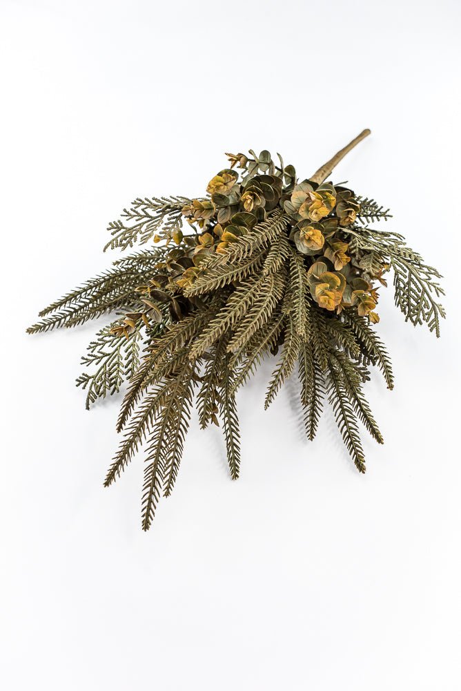 Artificial Green & Mustard Yellow Mixed Leaf Bush - 22" - Greenery MarketArtificial Flora32301-GNYEL