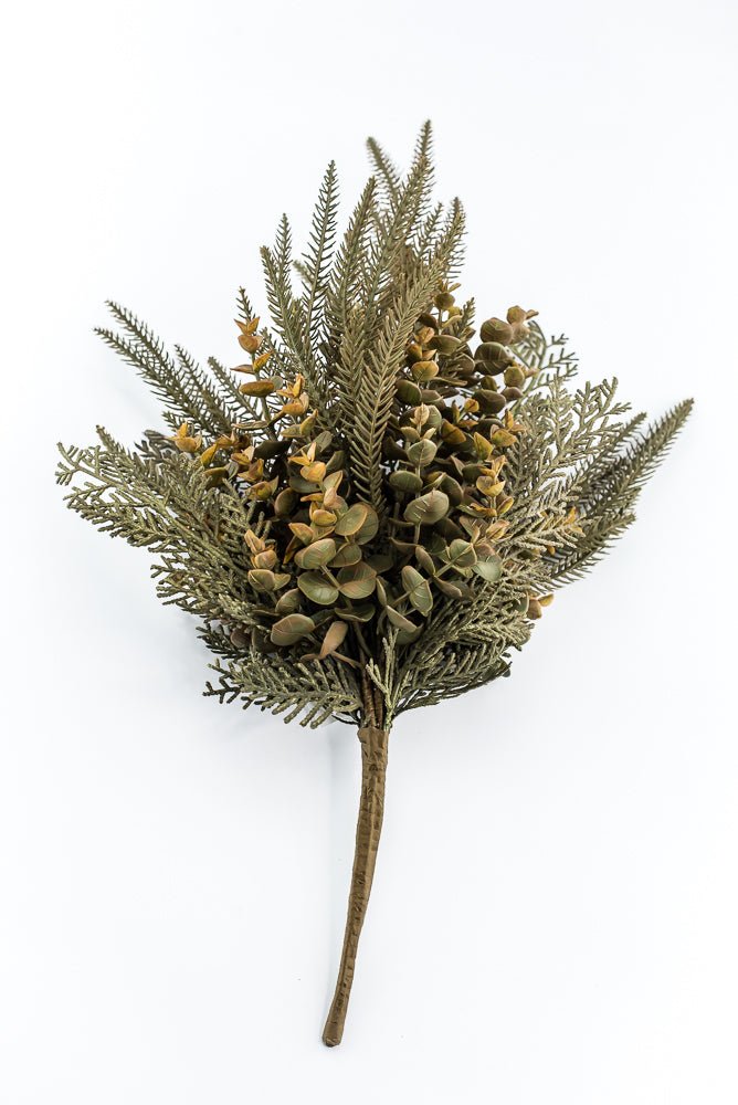 Artificial Green & Mustard Yellow Mixed Leaf Bush - 22" - Greenery MarketArtificial Flora32301-GNYEL