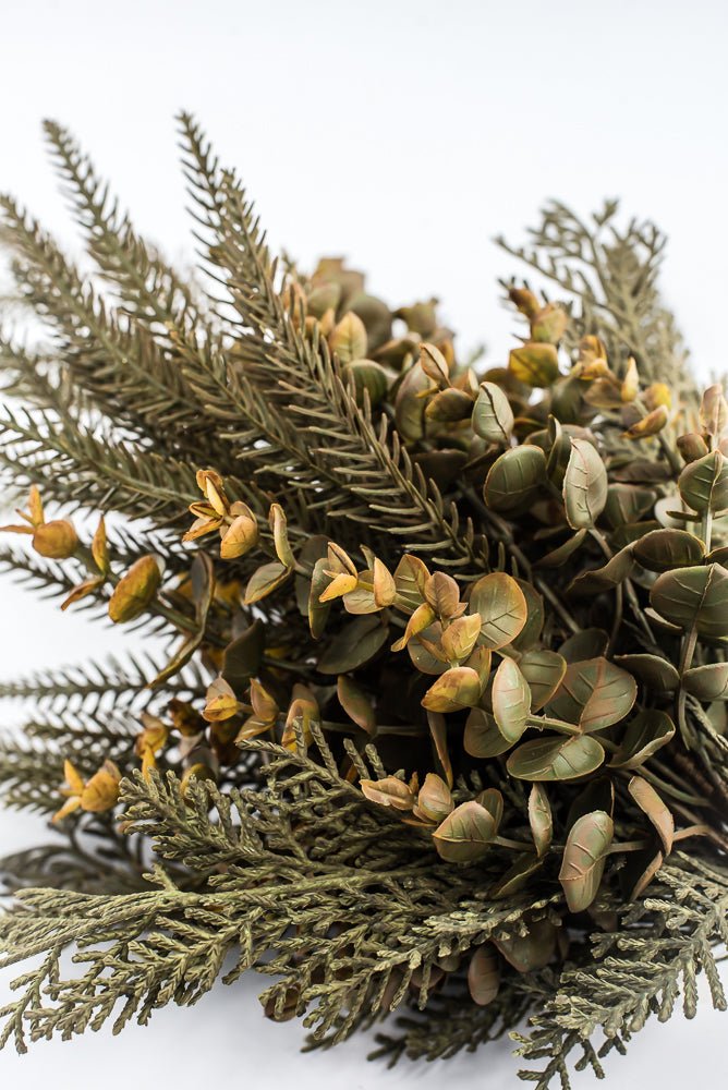 Artificial Green & Mustard Yellow Mixed Leaf Bush - 22" - Greenery MarketArtificial Flora32301-GNYEL