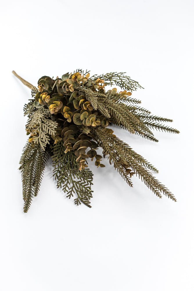 Artificial Green & Mustard Yellow Mixed Leaf Bush - 22" - Greenery MarketArtificial Flora32301-GNYEL