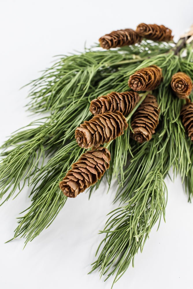 Artificial, Green Needle Pine Bundle With Cones - 20" - Greenery Market2825281GR