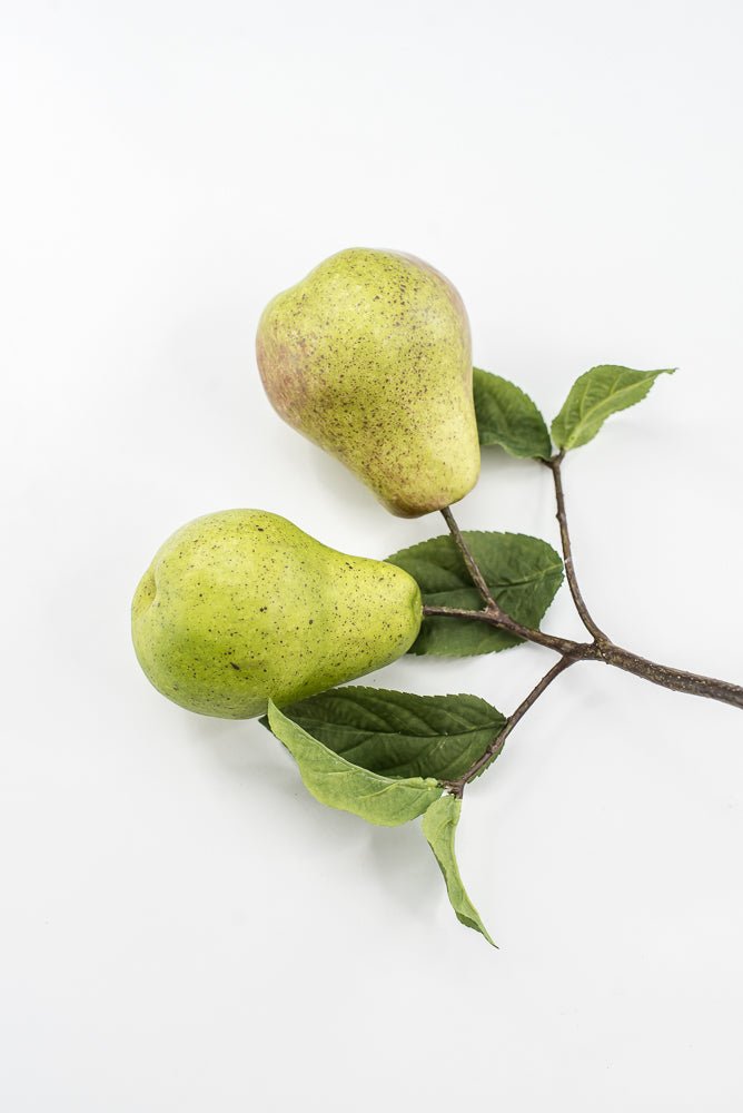 Artificial Green Pear Branch Pick - 10" - Greenery MarketF546-G