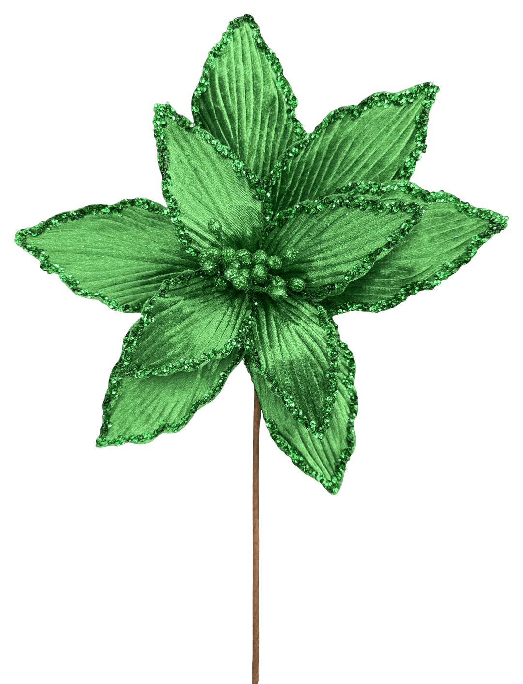 Artificial Green Poinsettia Stem - 15" - Greenery Market86879GN