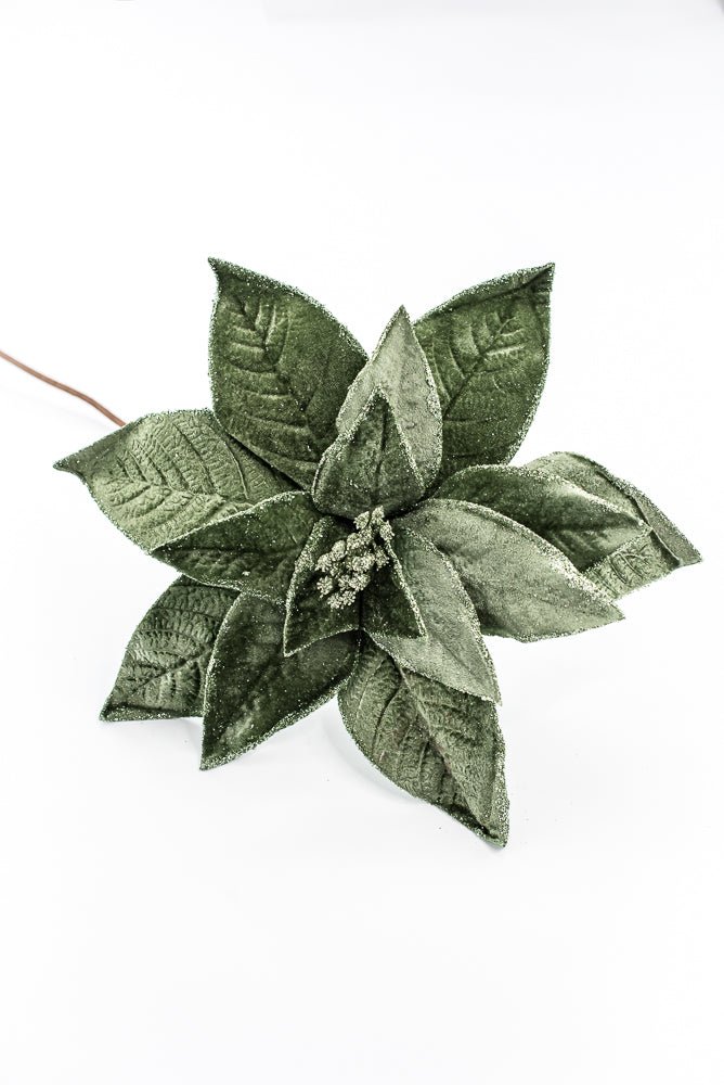Artificial Green Poinsettia Stem - 24" - Greenery Market86873GN