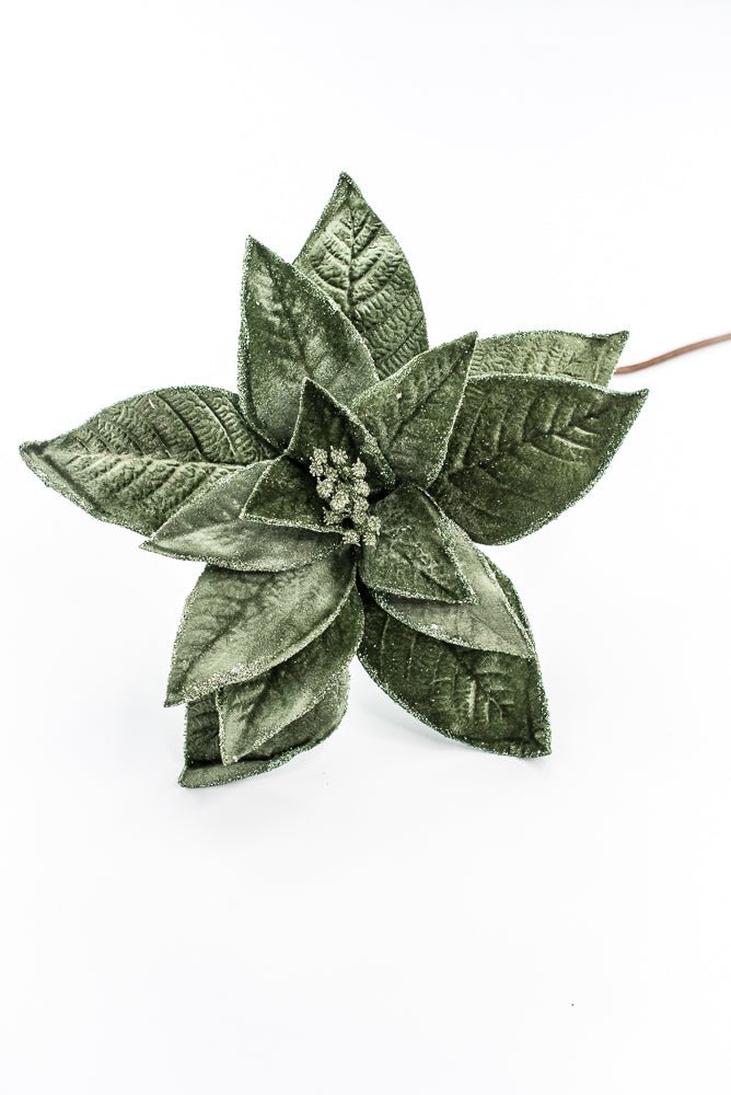 Artificial Green Poinsettia Stem - 24" - Greenery Market86873GN