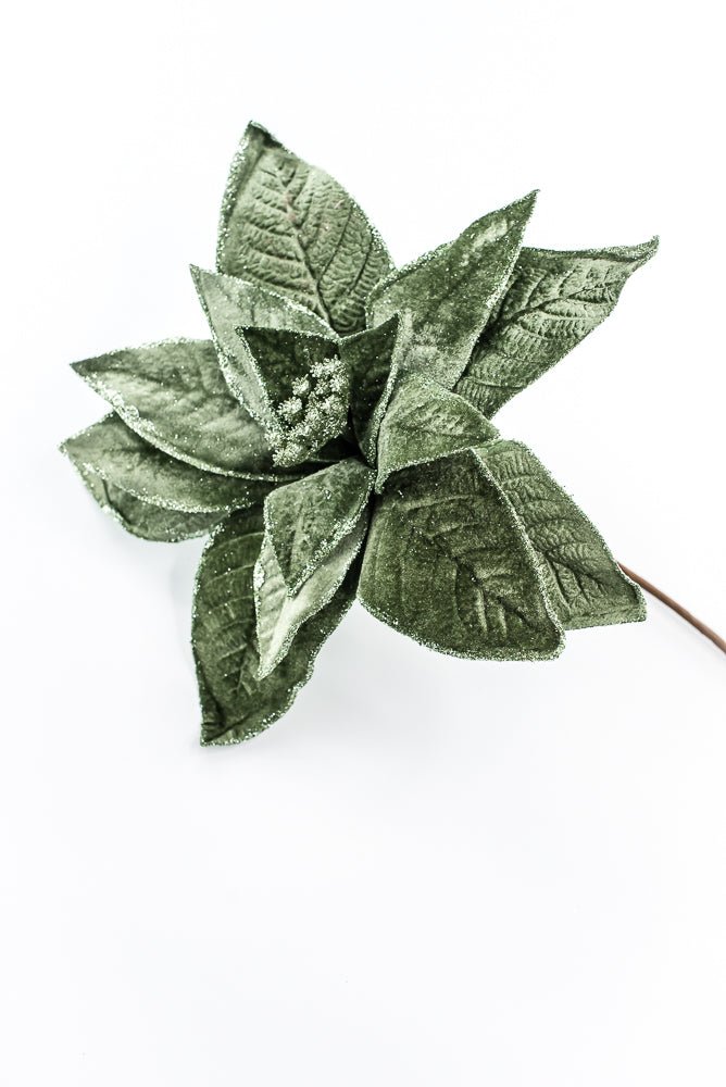 Artificial Green Poinsettia Stem - 24" - Greenery Market86873GN