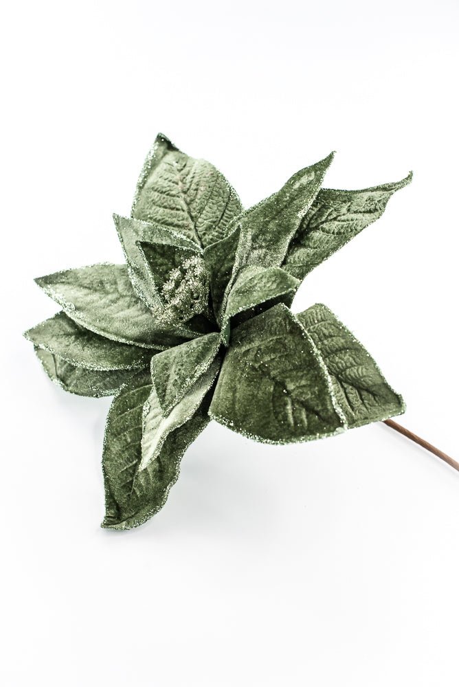 Artificial Green Poinsettia Stem - 24" - Greenery Market86873GN