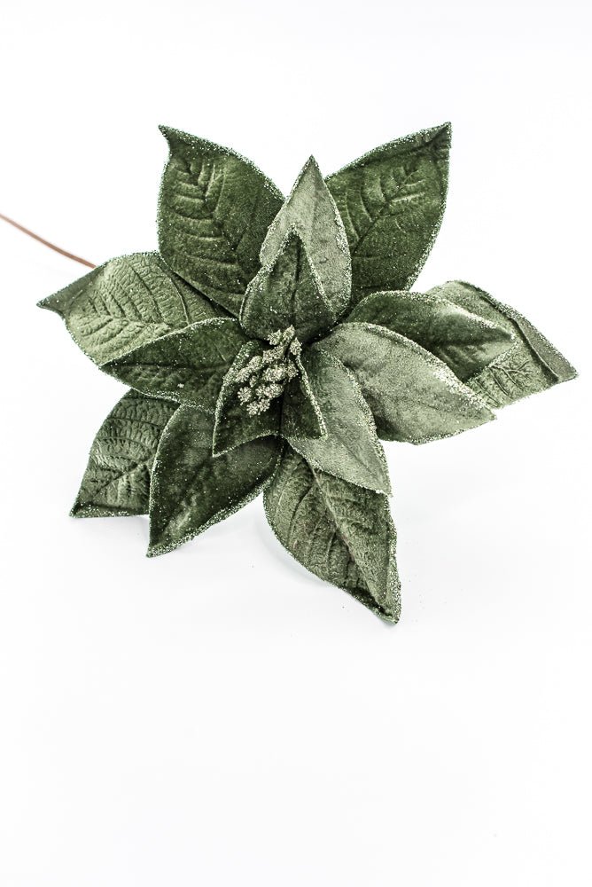 Artificial Green Poinsettia Stem - 24" - Greenery Market86873GN