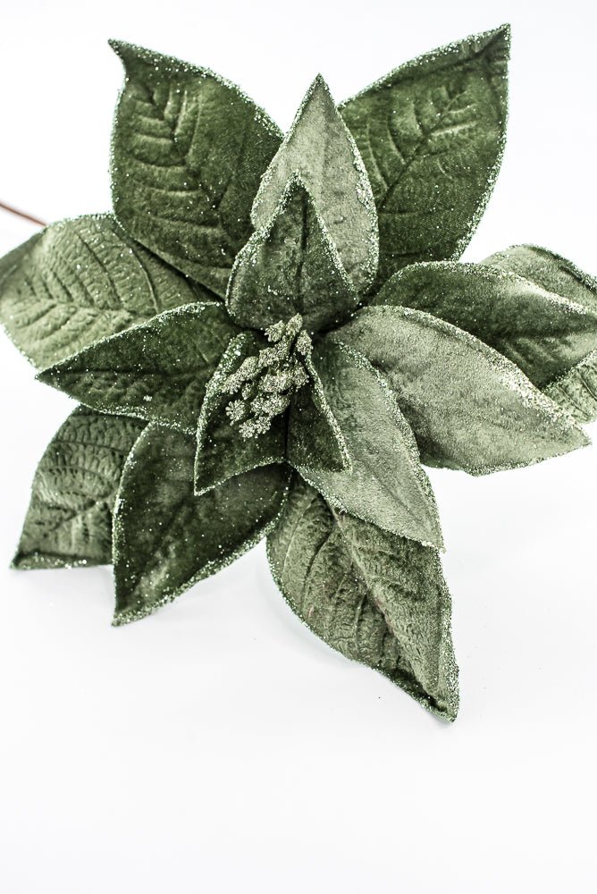 Artificial Green Poinsettia Stem - 24" - Greenery Market86873GN