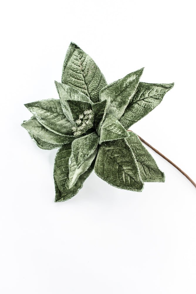 Artificial Green Poinsettia Stem - 24" - Greenery Market86873GN