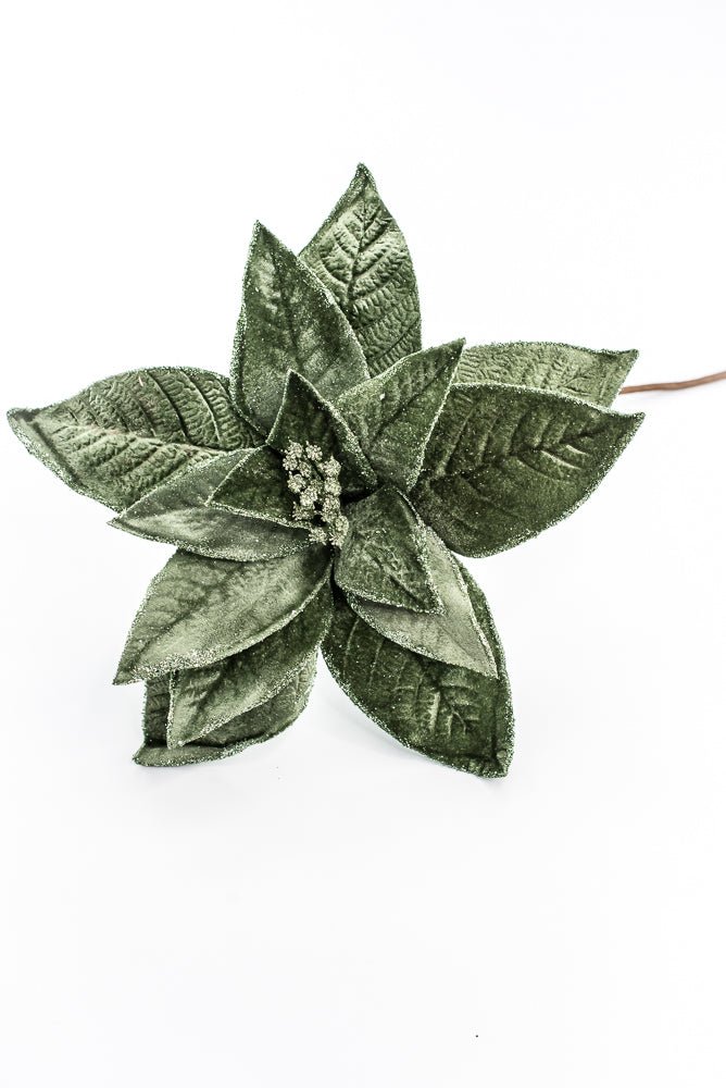 Artificial Green Poinsettia Stem - 24" - Greenery Market86873GN