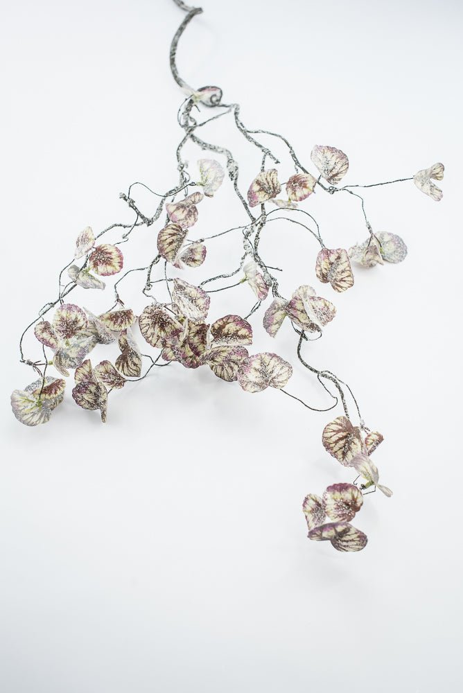 Artificial Green & Purple Shimmering Begonia Leaf Hanging Spray - 42" - Greenery MarketXIS603-GR/PU