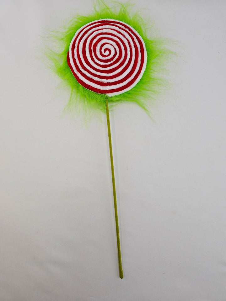 Artificial Green & Red Furry Lollipop Spray - 19.5" - Greenery MarketArtificial Flowers279708