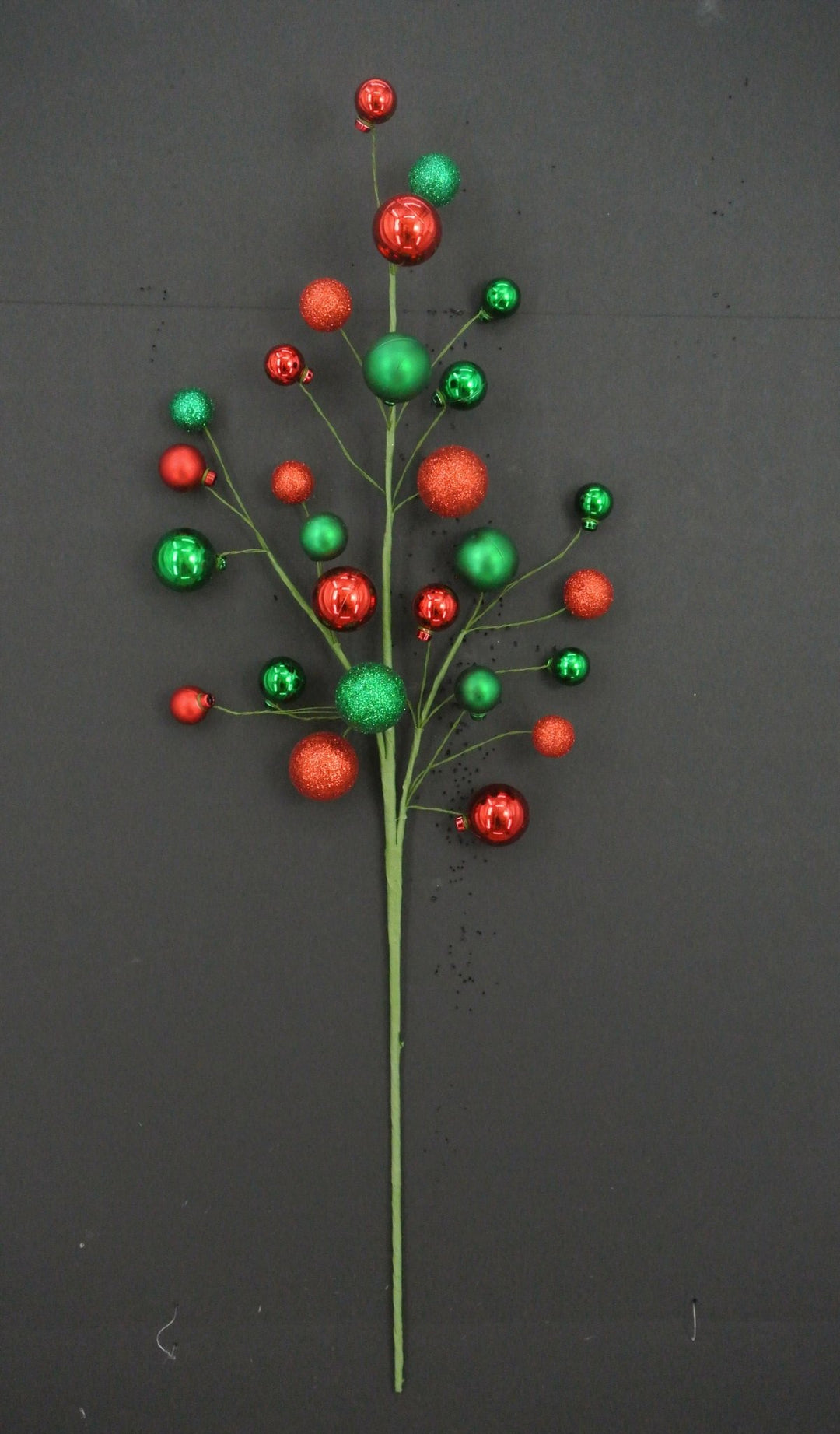 Artificial Green & Red Glitter Mixed Ball Spray - 30" - Greenery MarketArtificial Flora40339-GNRD