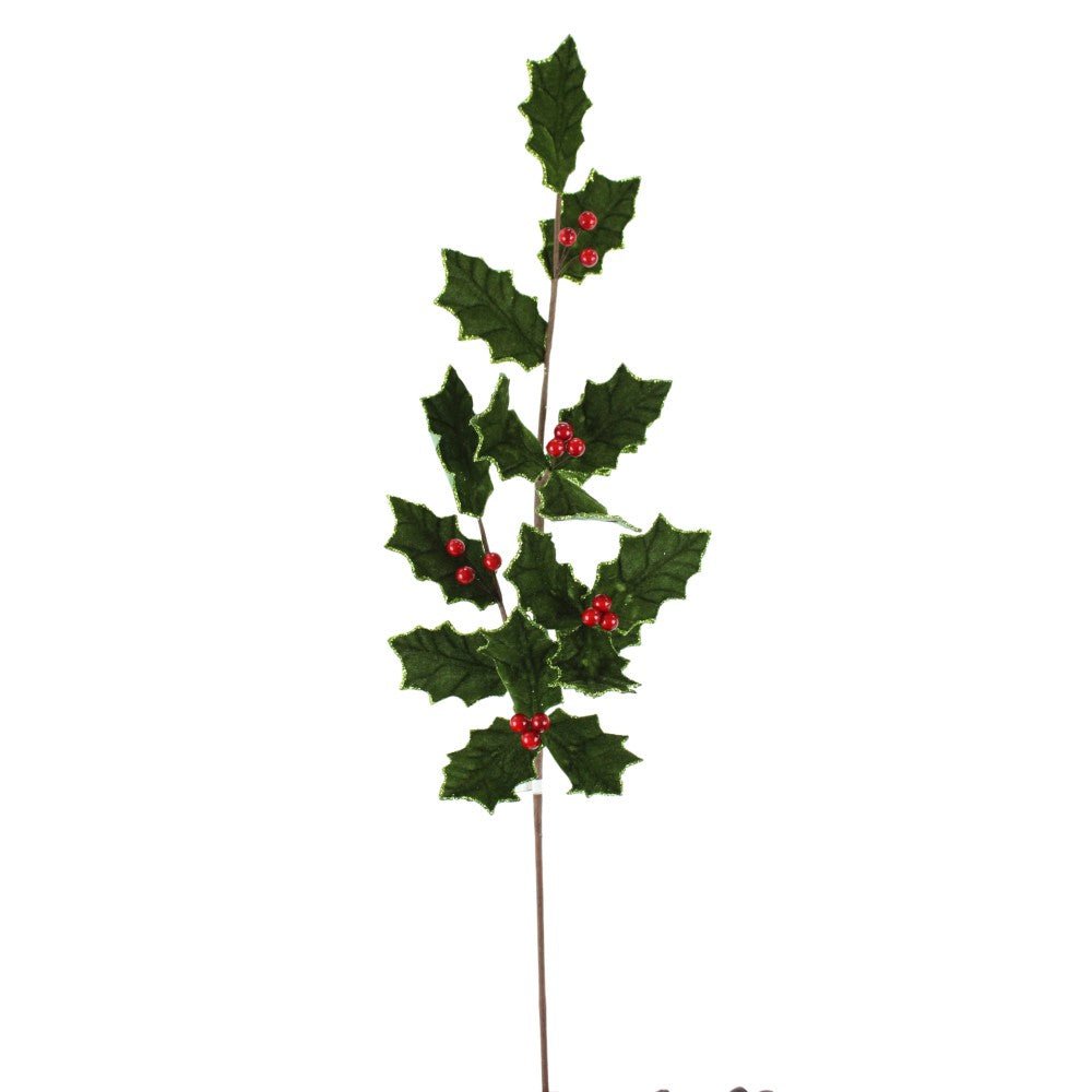 Artificial Green & Red Holly Berry Spray - 31.5" - Greenery MarketArtificial Flowers251852