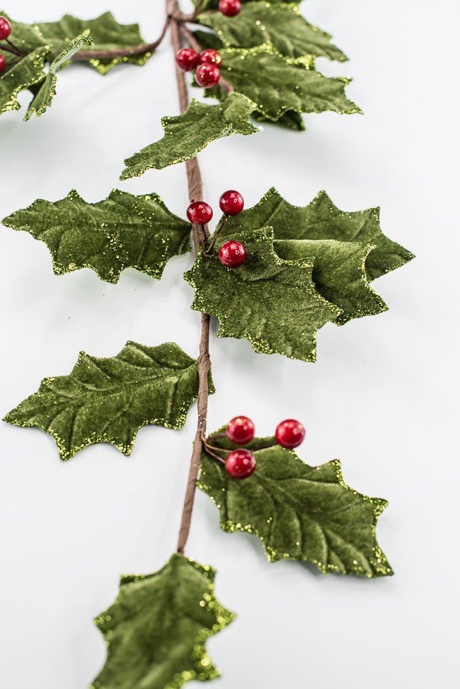 Artificial Green & Red Holly Berry Spray - 31.5" - Greenery MarketArtificial Flowers251852