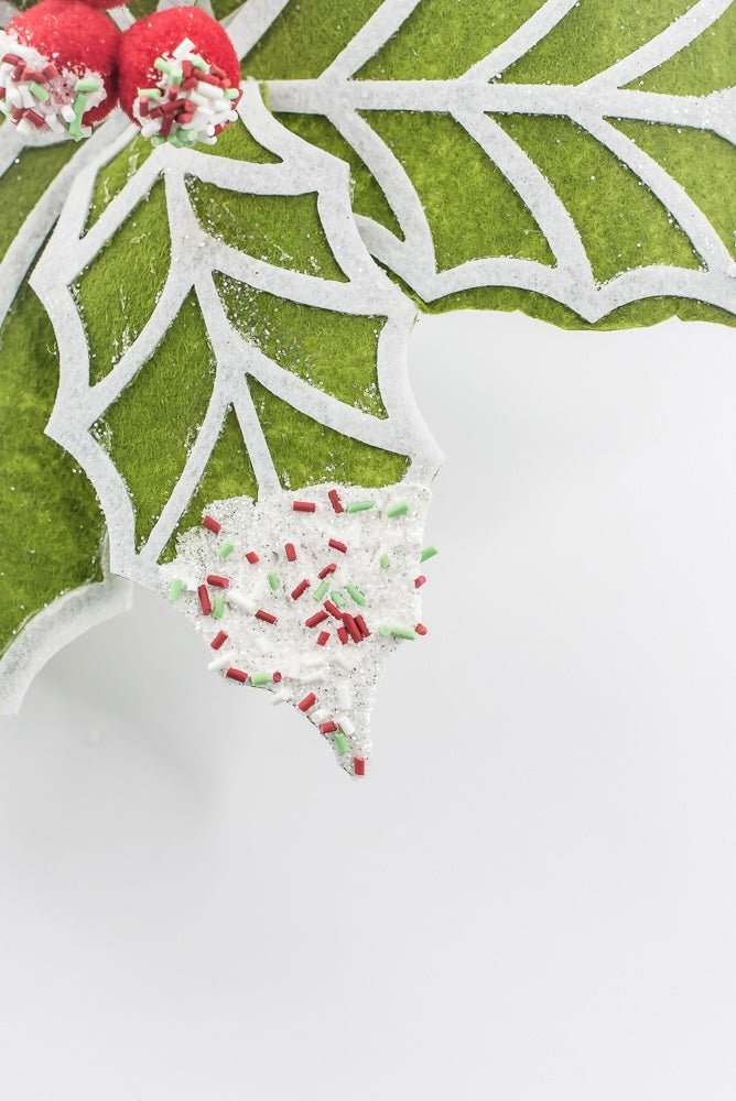 Artificial Green, Red & White Poinsettia Stem - 22" - Greenery MarketArtificial Flowers251521