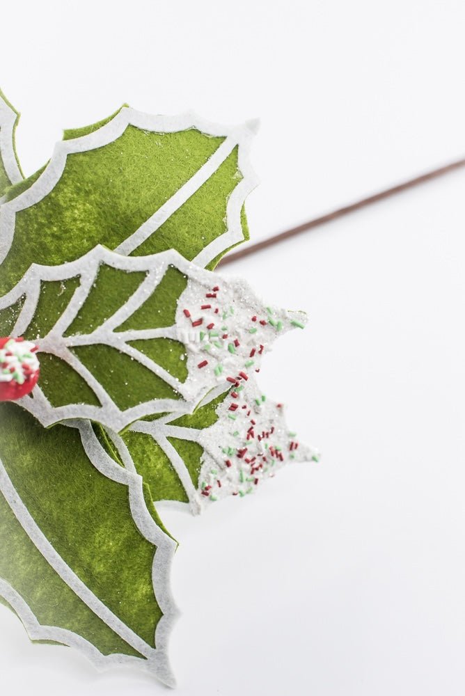 Artificial Green, Red & White Poinsettia Stem - 22" - Greenery MarketArtificial Flowers251521