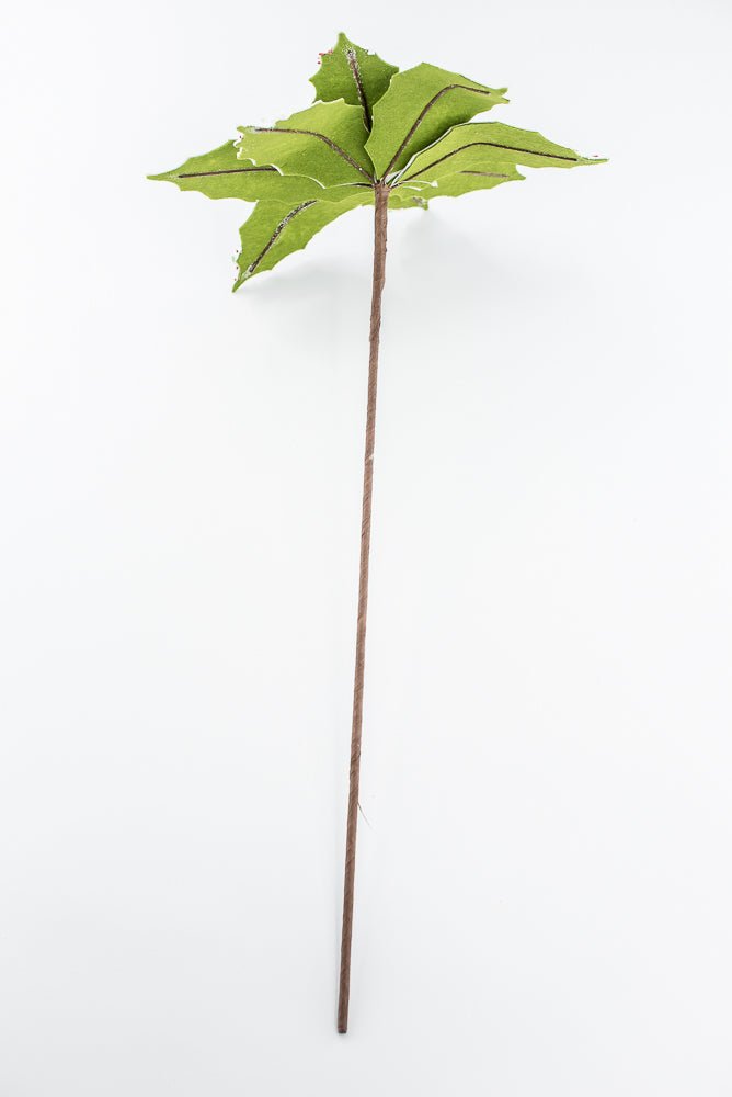Artificial Green, Red & White Poinsettia Stem - 22" - Greenery MarketArtificial Flowers251521