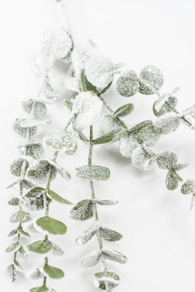 Artificial Green Snowy Eucalyptus Spray - 29" - Greenery MarketArtificial FloraXF246