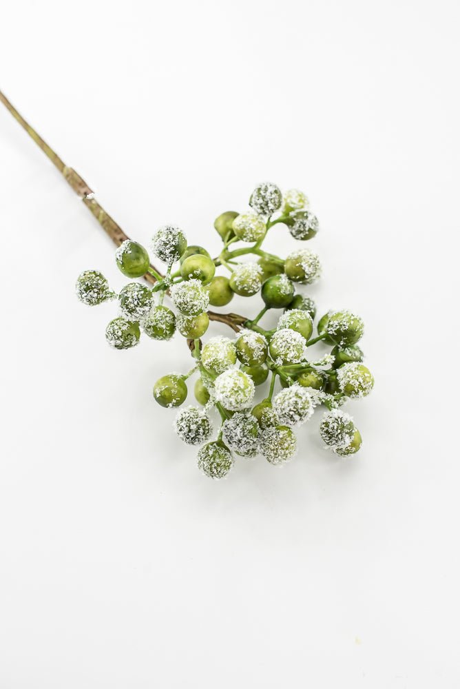 Artificial Green & White Snow Berry Pick - 16" - Greenery MarketArtificial FloraXB613-GW