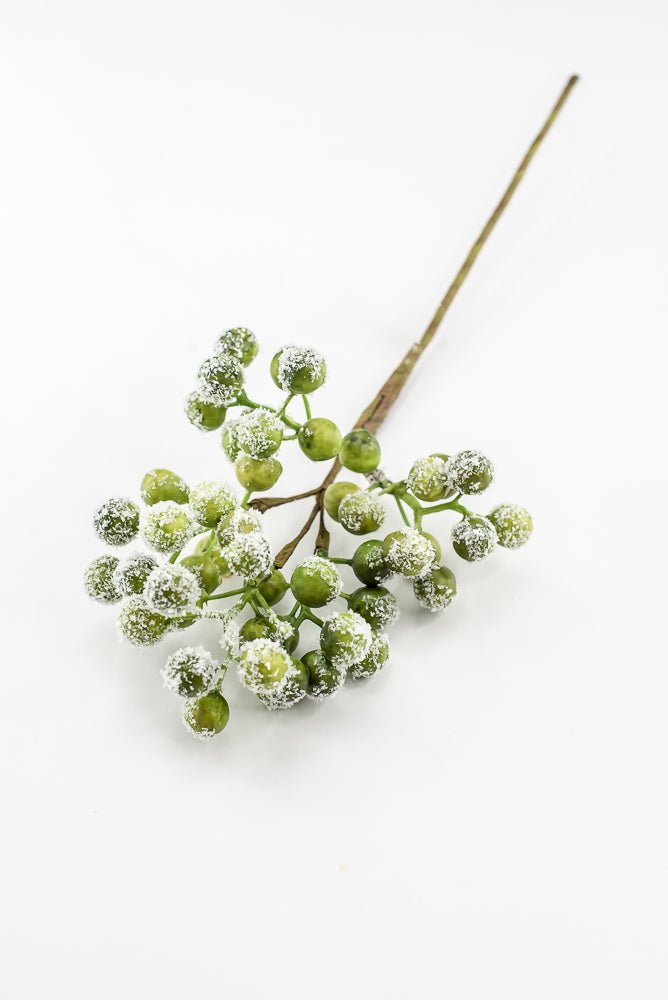 Artificial Green & White Snow Berry Pick - 16" - Greenery MarketArtificial FloraXB613-GW