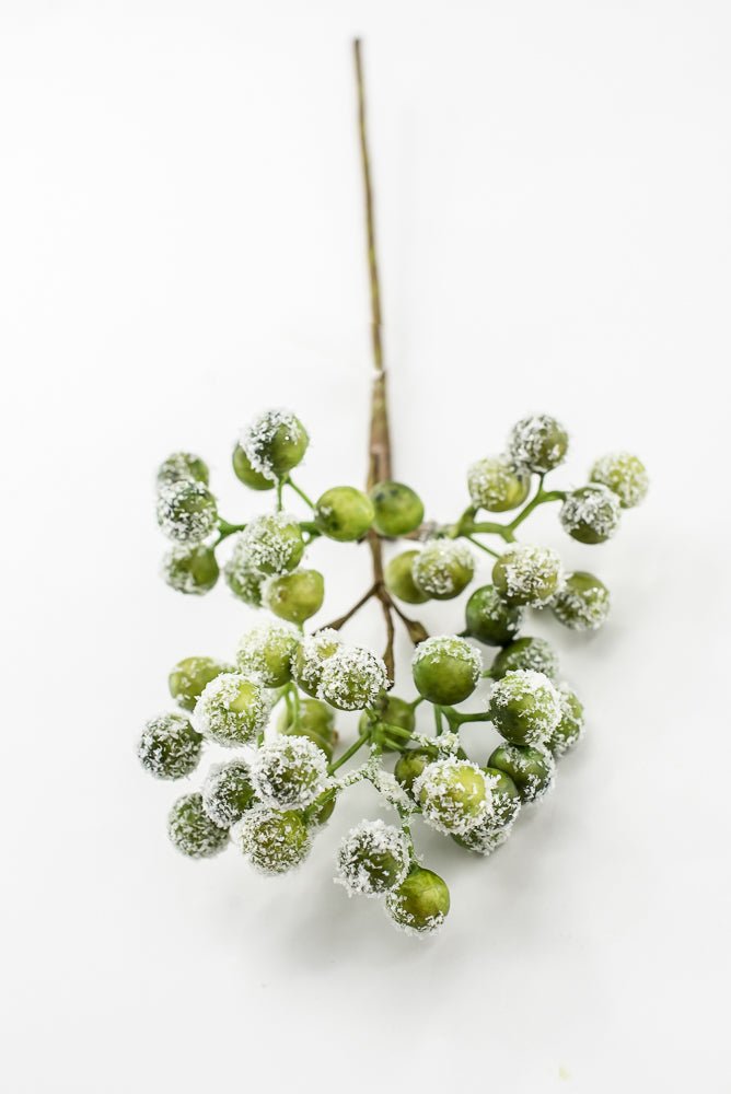 Artificial Green & White Snow Berry Pick - 16" - Greenery MarketArtificial FloraXB613-GW
