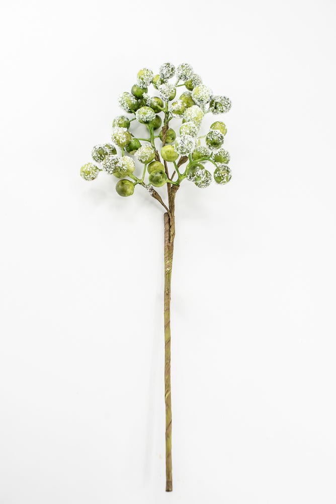 Artificial Green & White Snow Berry Pick - 16" - Greenery MarketArtificial FloraXB613-GW