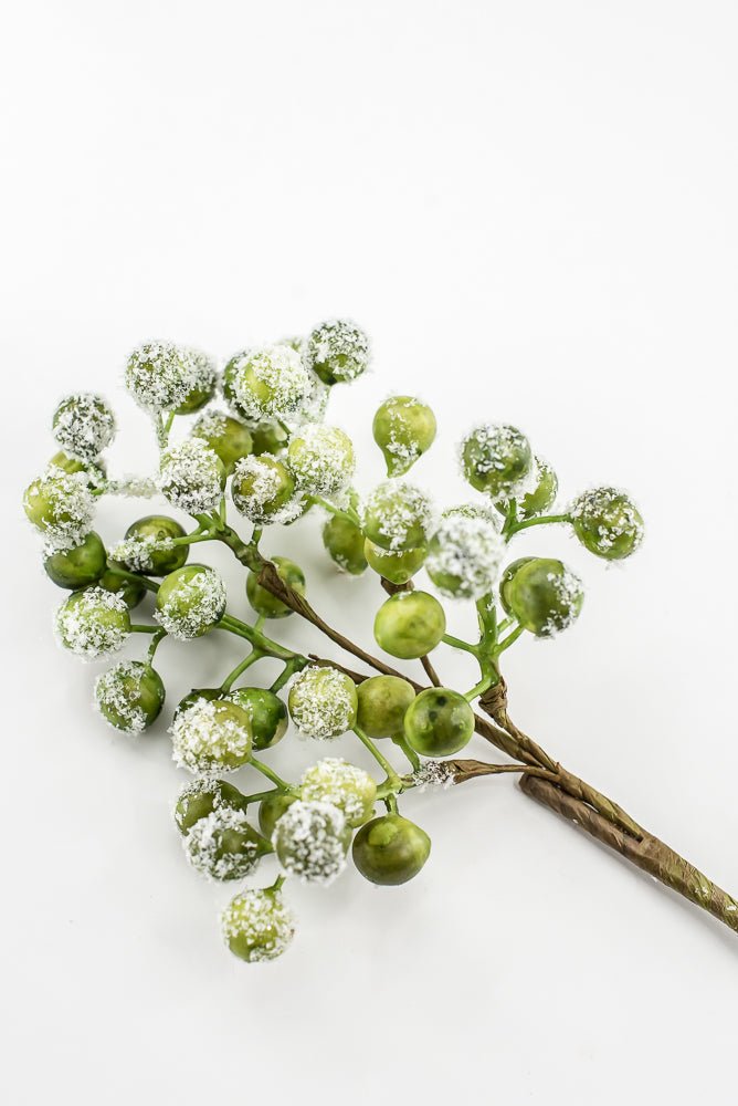 Artificial Green & White Snow Berry Pick - 16" - Greenery MarketArtificial FloraXB613-GW